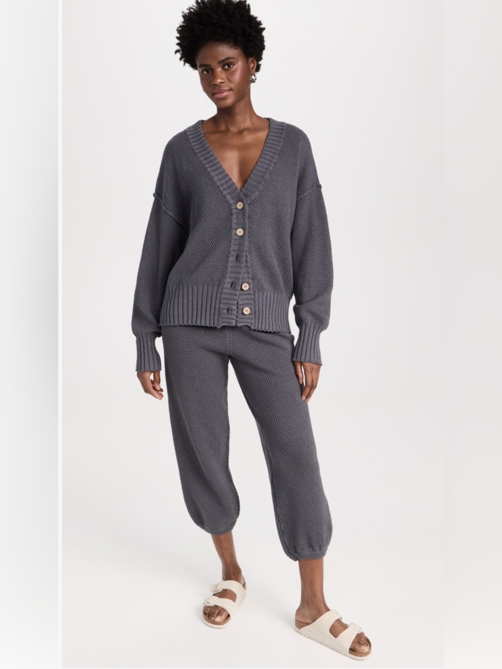 FP Beach Hailee Knit Set XS - Slate Blue 2-Piece, Good Condition